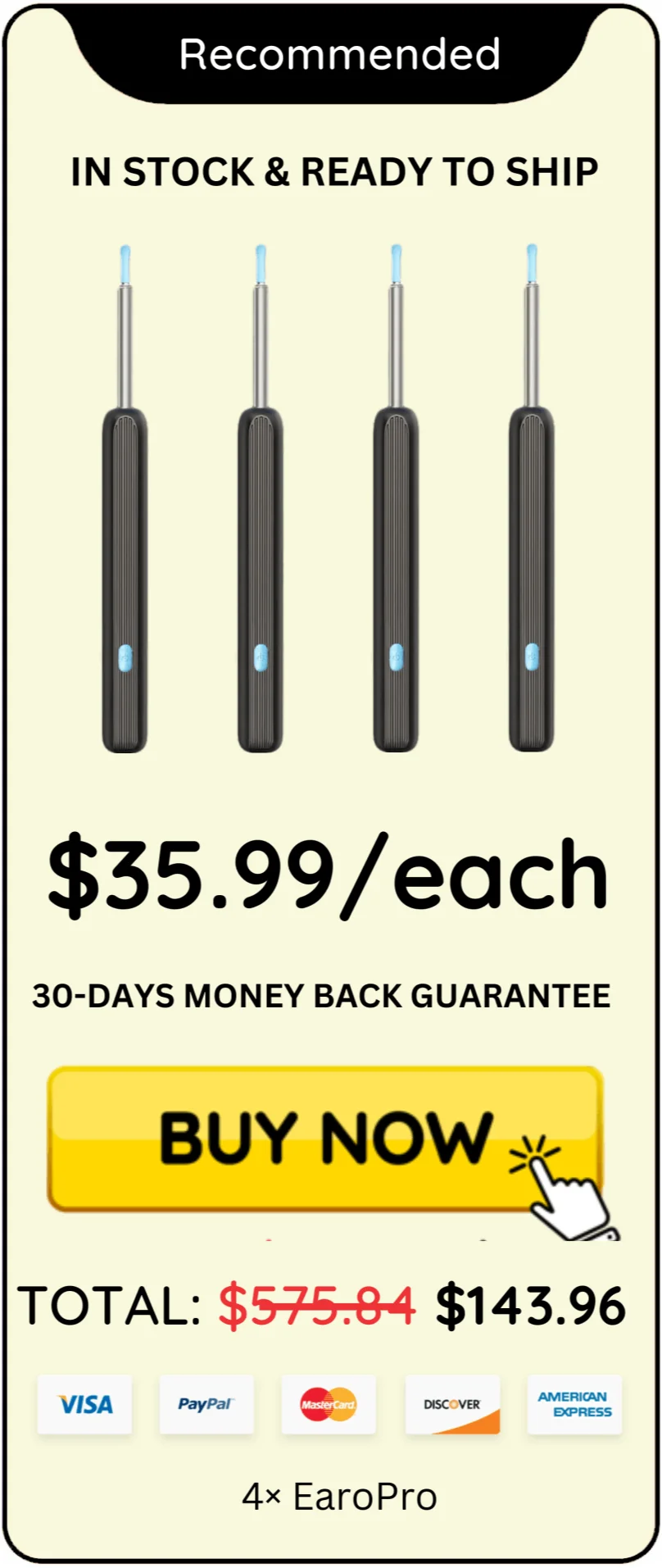 earopro 4 piece price